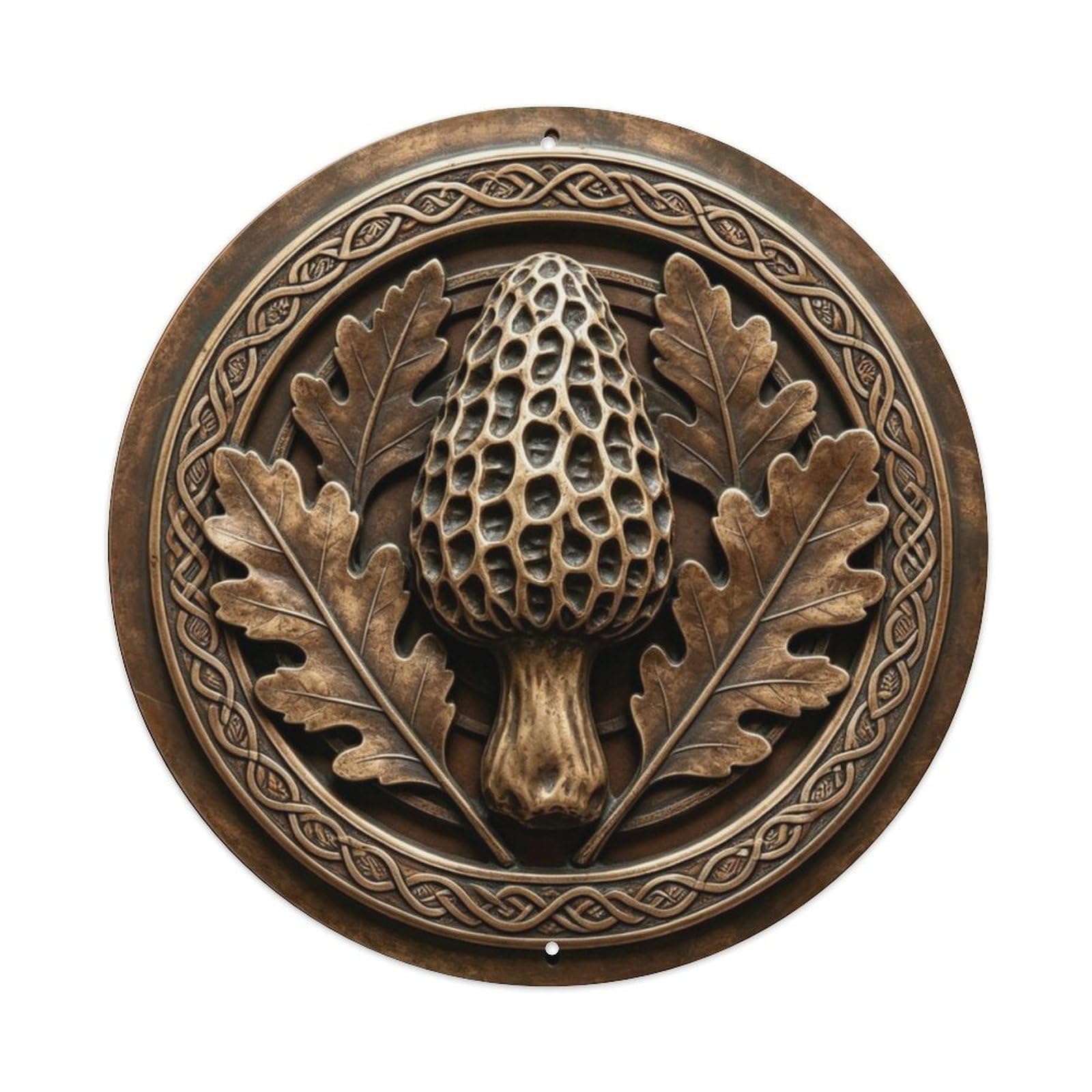 Morel Mushroom Foraging Rustic Metal Tin Sign Plaque
