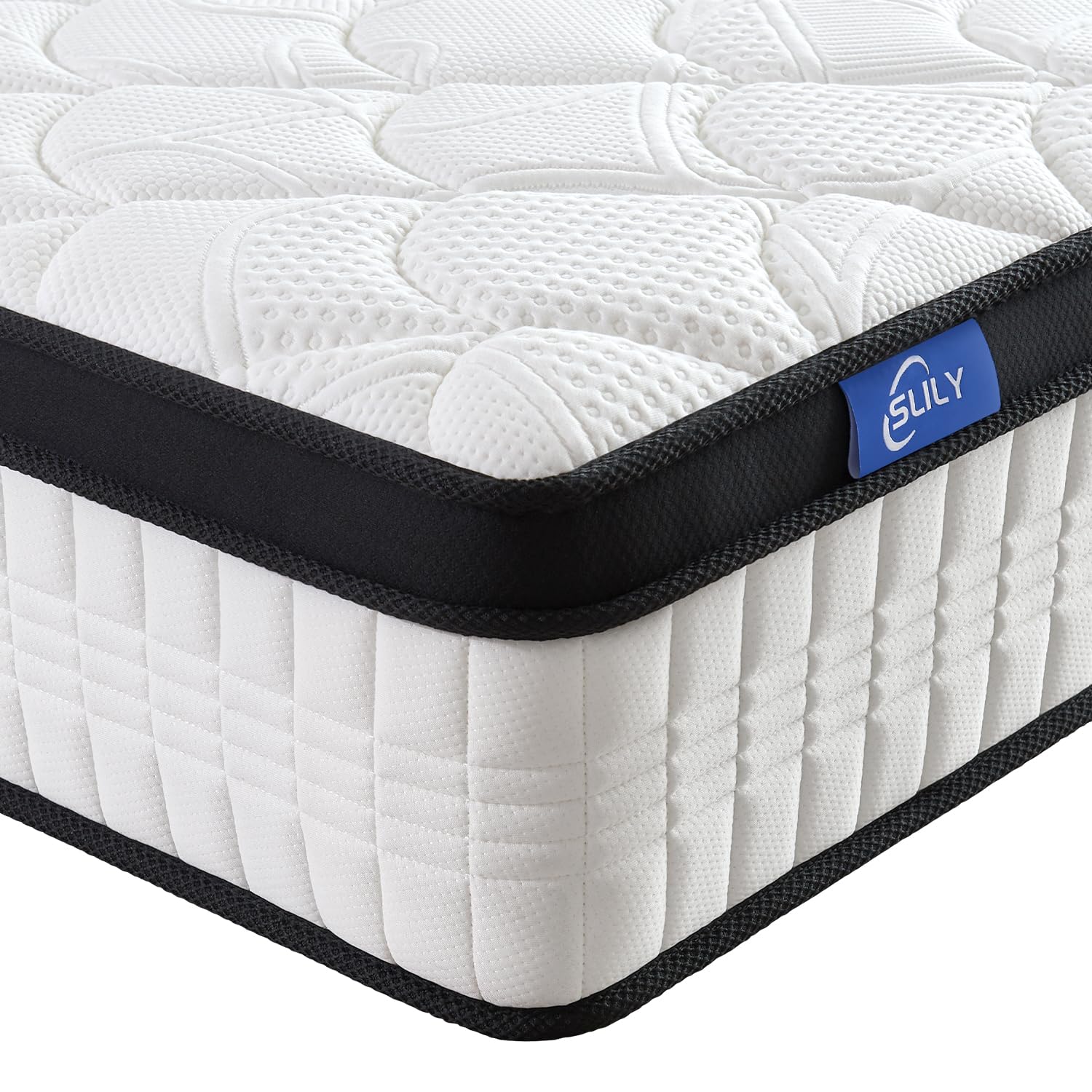 slily Matratze 140x200 cm Höhe 24cm, H3 H4 Mittelfest Orthopädische 7-Zonen Federkernmatratze 140x200 mit Komfortschaum Öko-Tex Zertifiziert, 480 Taschenfedern pro 2 m²