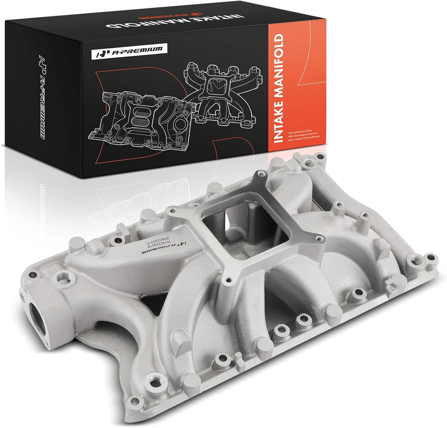 A-Premium Engine Aluminum Single Plane Intake Manifold Compatible with Ford 351W V8 5.8L, (3500-7500 RPM Range), Ford F-150 LTD & Lincoln Continental & Mercury Grand Marquis Marquis
