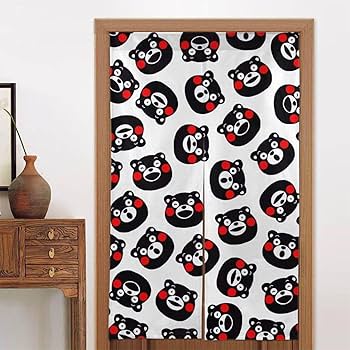 MANY ハンドメイド　クマのアップリケ付き暖簾 MANY ハンドメイド クマのアップリケ付き暖簾