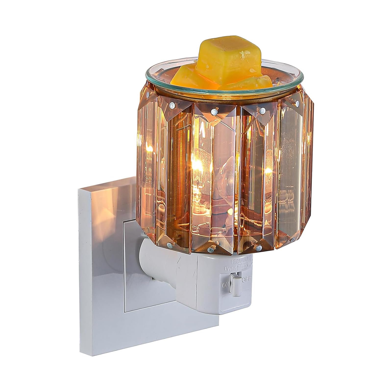 MeplLivs Warmers Pluggable Fragrance Warmer- Decorative Plug-in for Warming Scented Candle (Golden)