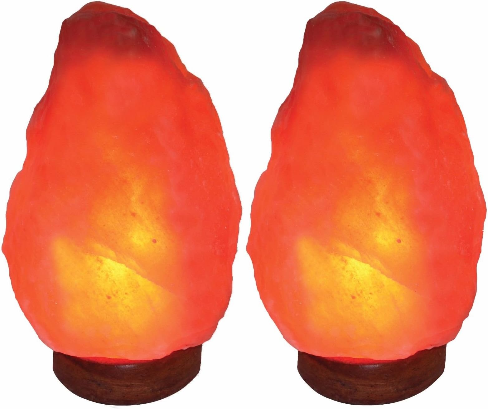 Himalayan Salt Lamp Natural Air Purifier Ionic Rock Light Crystal Lot Of 2, 2 - 4 Lbs