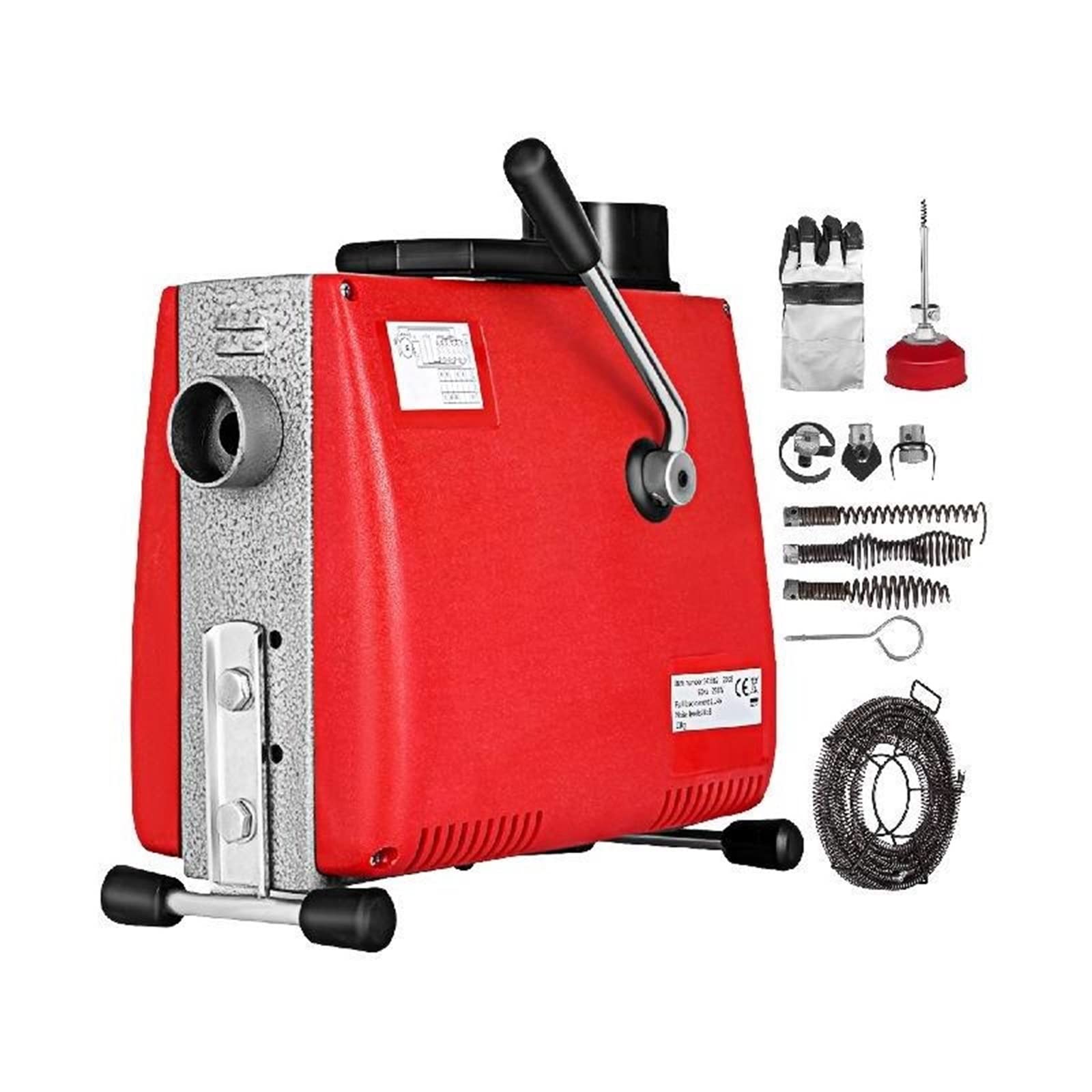 Auger Pipe Cleaning Machine Electric 250W Unblocker Toilette Wasser Plunger Handheld Drain Cleaner Sink Sewer Dredge Device