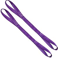 Vista 12 de Correas de elevación, 1" x 2' 2-capas de eslinga plana resistente, Correa de elevación de poliéster, eslinga de nailon para salvar árboles, eslinga