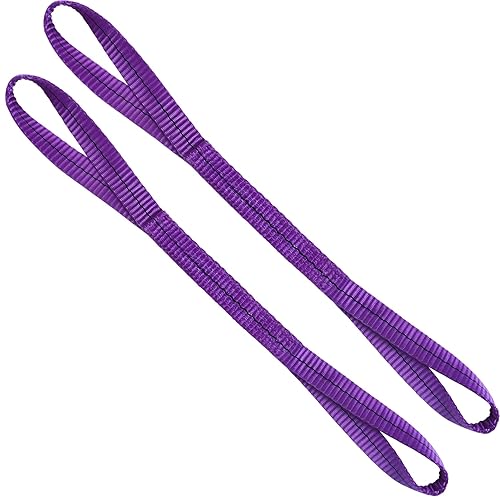 Miniatura 11 de Correas de elevación de 1 pulgada x 4 pies, 2 capas de alta resistencia plana de levantamiento de ojos, correas de nailon para levantamiento de