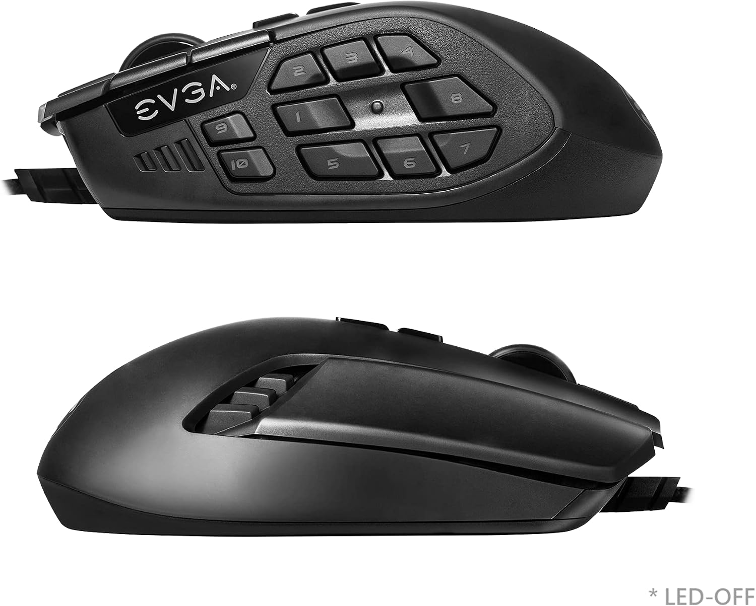 EVGA X15 MMO Gaming Mouse, 8k, Wired, Black, Customizable, 16,000 DPI, 5 Profiles, 20 Buttons, Ergonomic 904-W1-15BK-KR