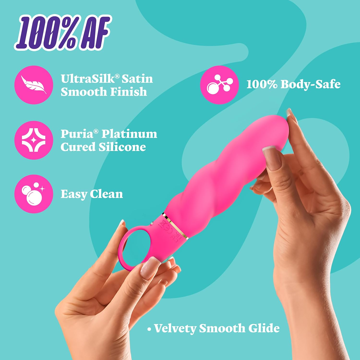 Blush Aria - Amazing AF 6" Spiral Silicone Vibrator - Personal Massager with 10 Vibration Modes for Nipple Clitoral G-Spot Stimulation - Waterproof & USB Rechargeable - Adult Sex Toy for Women - Pink