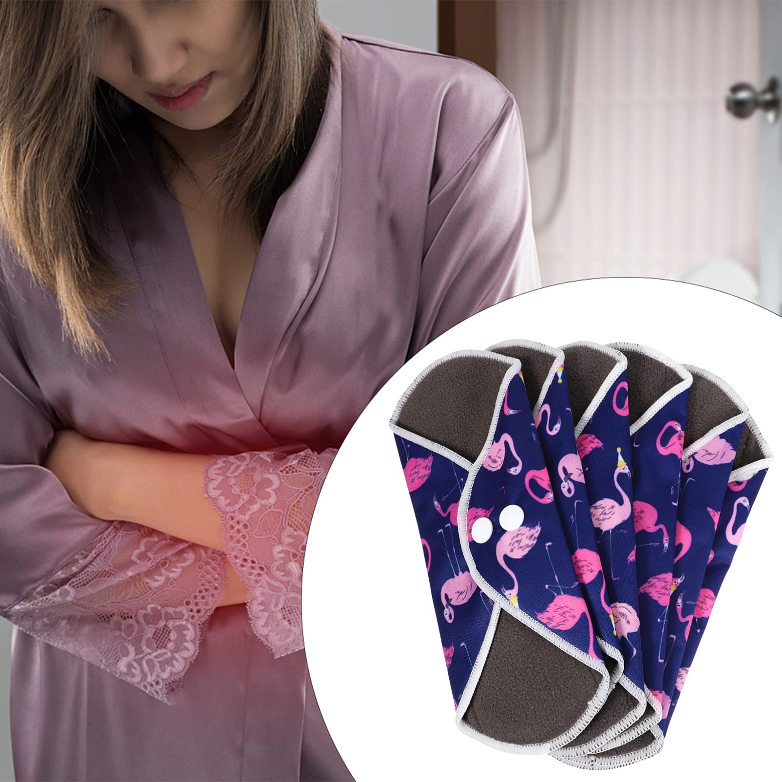 Didiseaon 3sets Assorbenti Igienici Riutilizzabili Con Assorbenti Per Comfort e Sostenibilità Ciclo Mestruale