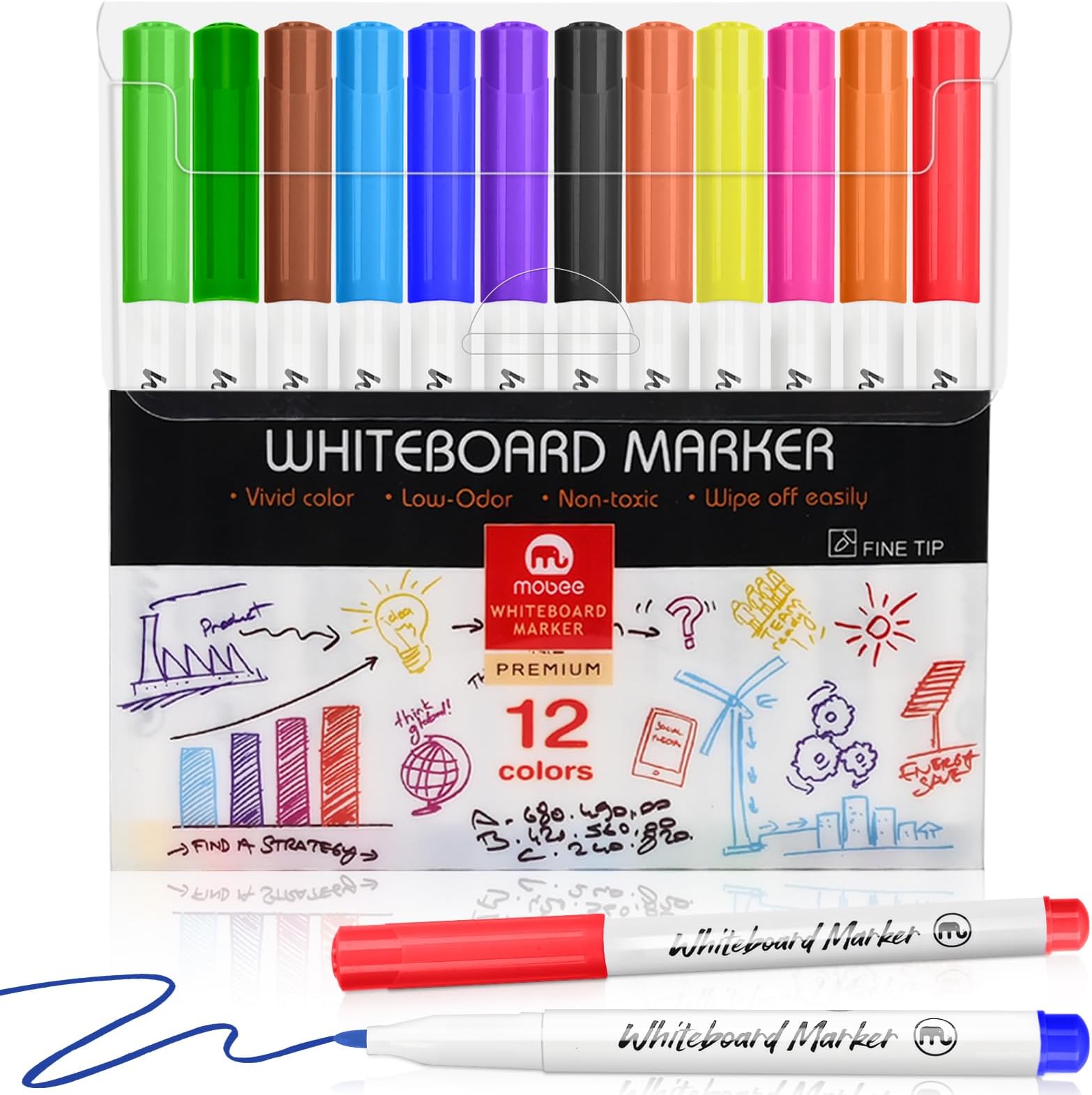 EXPO Dry Erase Markers Kit, Fine Tip, Assorted Colors - View #7