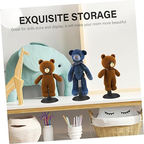 Miniatura 6 de STOBOK Soporte para muñecas, 4 piezas de 5.9 in, soporte de almacenamiento de muñecas, soporte de exhibición portátil para muñecas, accesorios para