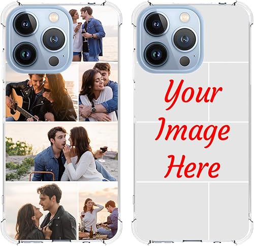 Miniatura 7 de SuSuTiFy Funda de teléfono con foto personalizada para iPhone 13 Pro, cubierta transparente suave de silicona personalizada con imagentexto, regalo