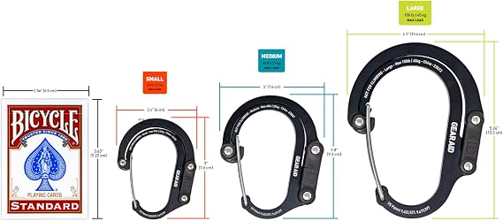 GEAR AID HEROCLIP 360 Swivel Carabiner Gear Clip and Hook (Medium) for Camping, Backpack, Suitcases and Garage Organization