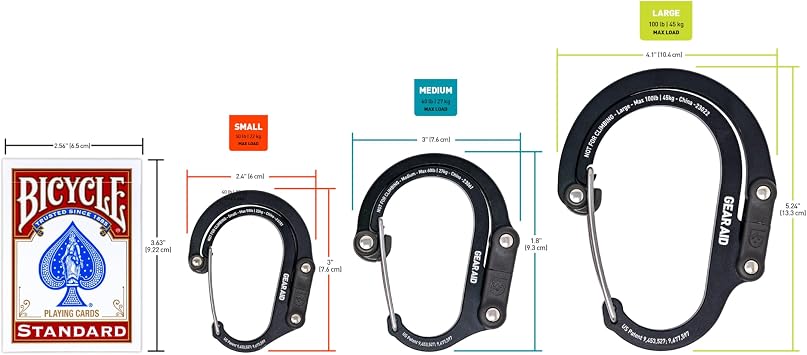 GEAR AID HEROCLIP 360 Swivel Carabiner Gear Clip and Hook (Medium) for Camping, Backpack, Suitcases and Garage Organization