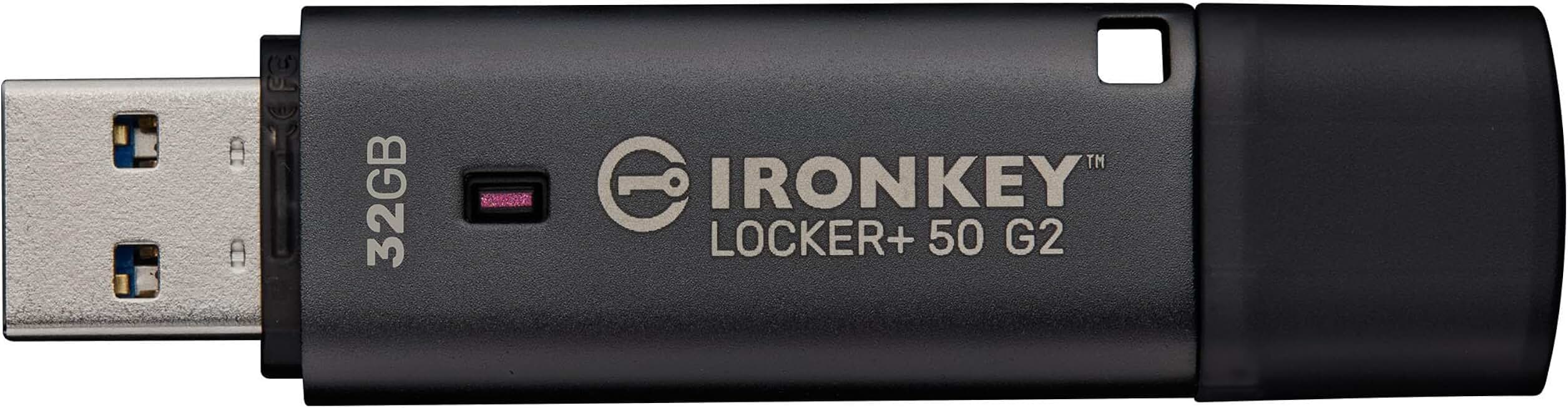 Kingston Ironkey Locker+ 50 G2 32GB Encrypted USB Drive | FIPS 197 | AES-XTS Protection | Multi-Password Security | USB 3.2 Gen 1 | IKLP50G2/32GB