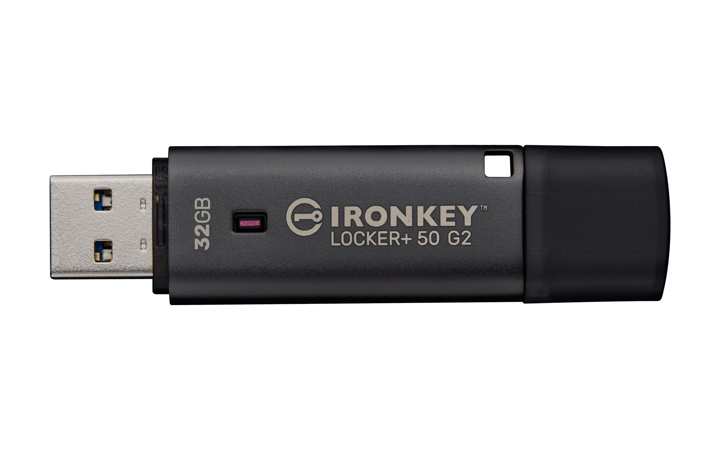 Kingston Ironkey Locker+ 50 G2 Clé USB cryptée 32 Go | FIPS 197 | Protection AES-XTS | Sécurité Multi-Mots de Passe | USB 3.2 Gen 1 | IKLP50G2/32 Go