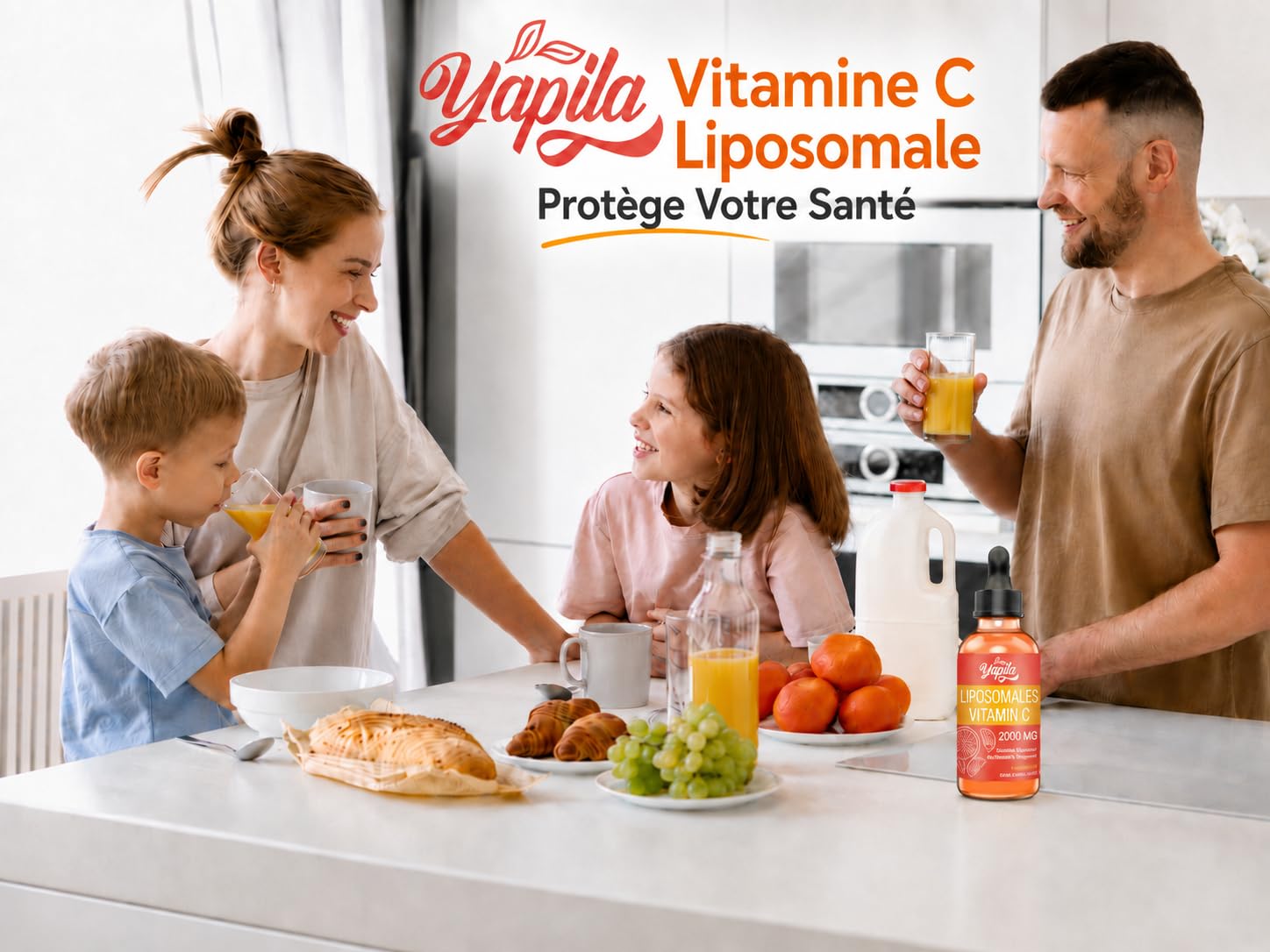 Vitamine C Liposomale 2000 mg Supplément Liquide Avec Acide Ascorbique | Absorption Maximale; Formule Végétalienne Haute Puissance; Sans Gluten Et Sans Soja