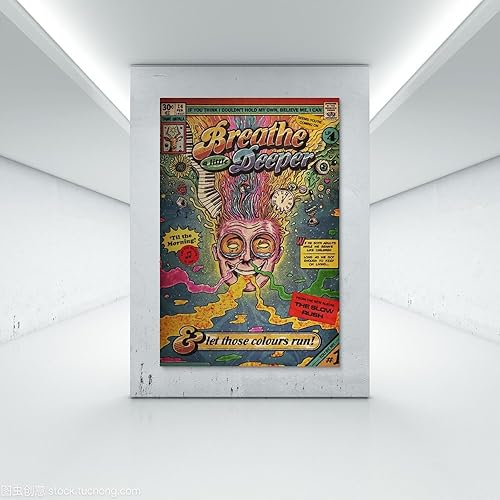 Miniatura 7 de Póster de Tame Impala de The Slow Rush, póster de álbum de música cómic, póster de arte cómico para habitación, arte de pared estético, decoración
