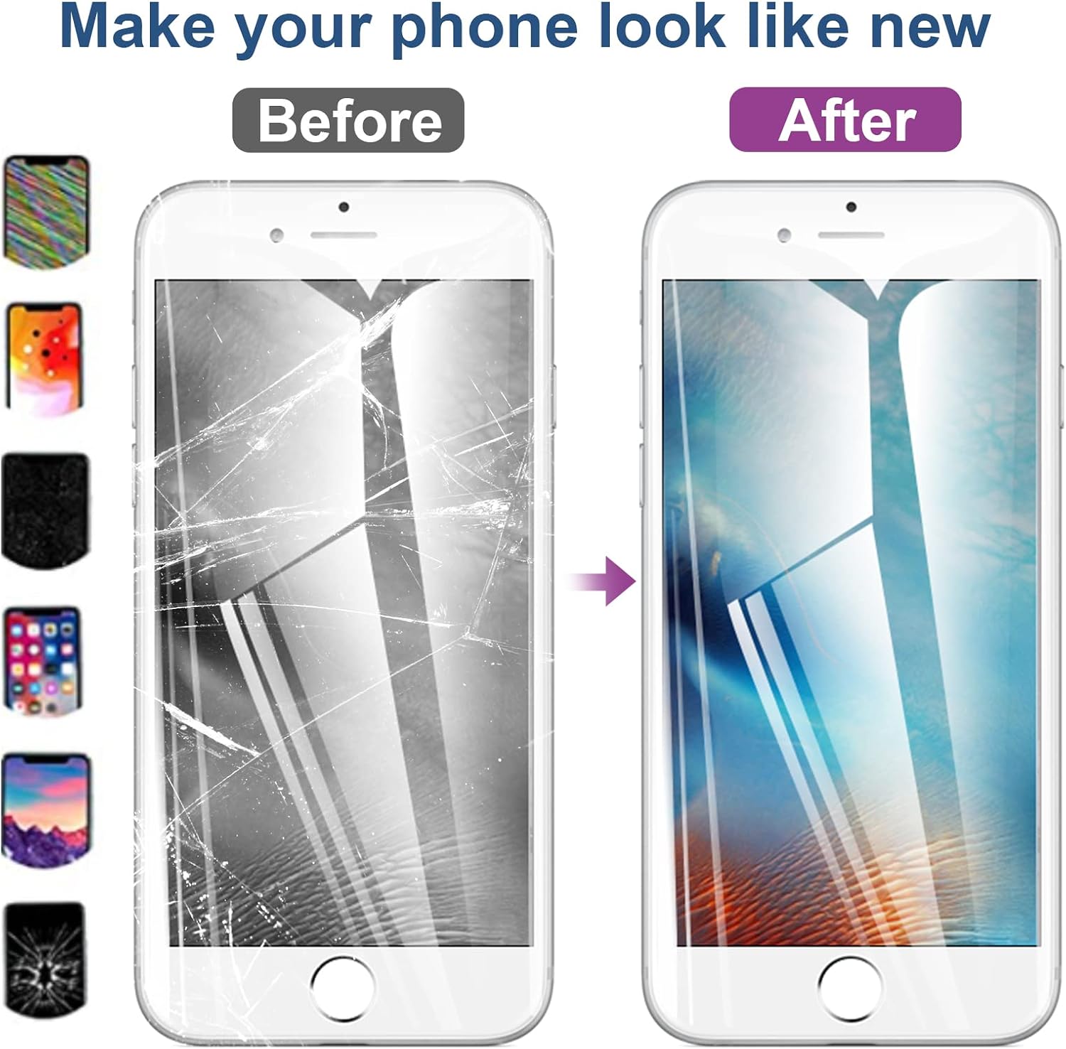 VANYUST for iPhone 6s Plus Screen Replacement, LCD Display Touch Screen Digitizer Assembly with Tool Kits Compatible for iPhone 6s Plus 5.5 inch (iphone 6SP White)