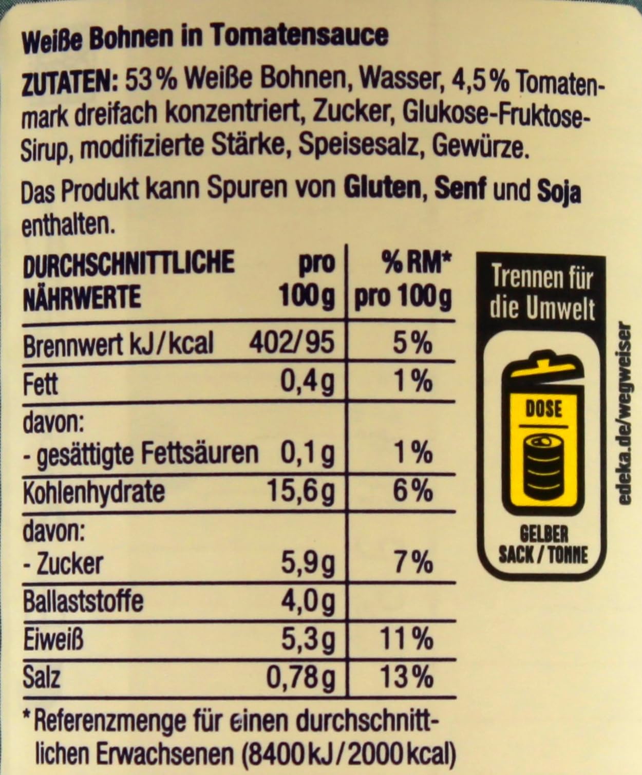 Herzstücke Baked Beans, 12er Pack (12 x 400g)