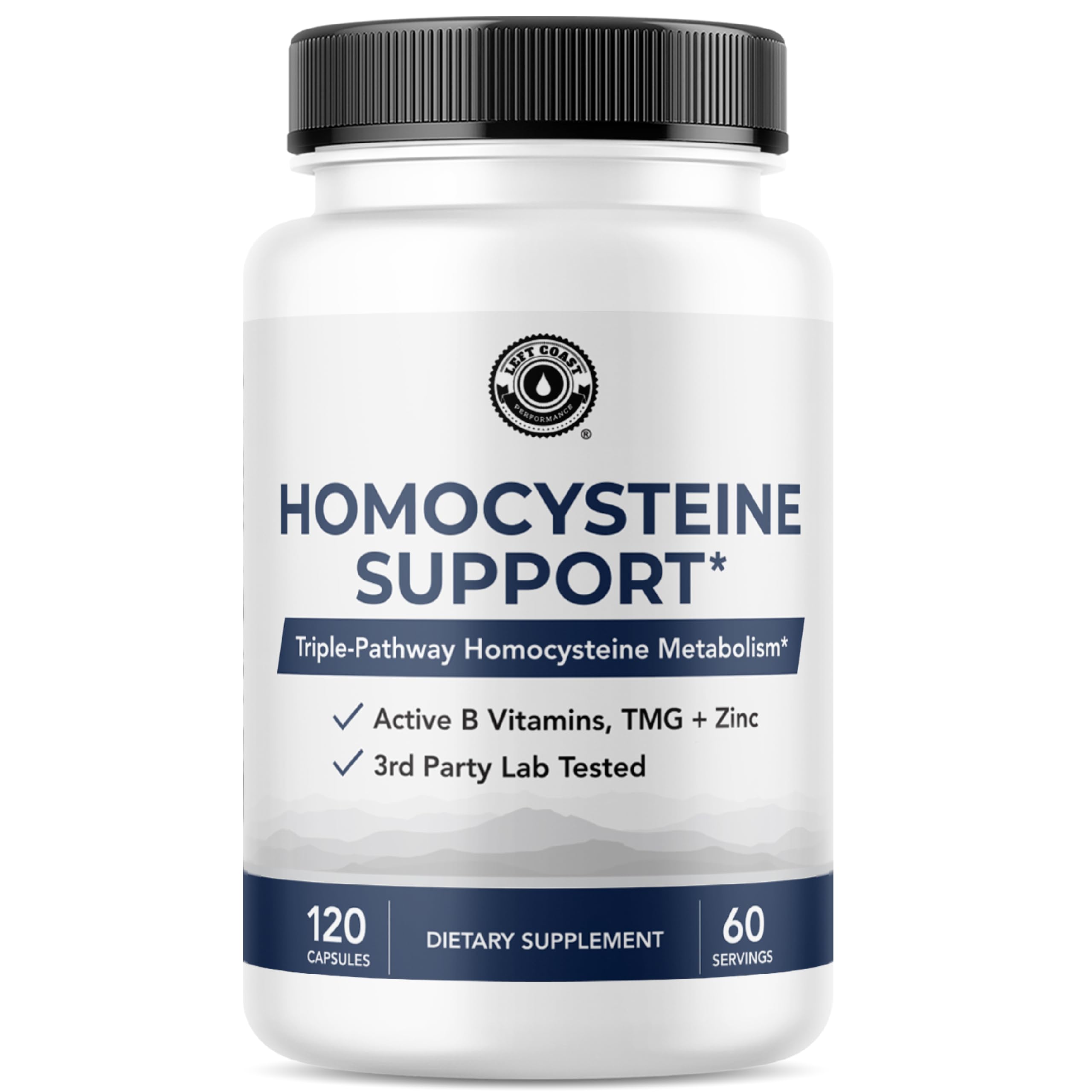 Homocysteine Support with Methylfolate, Methyl B12 & TMG, 120ct 120 Count (Pack of 1)