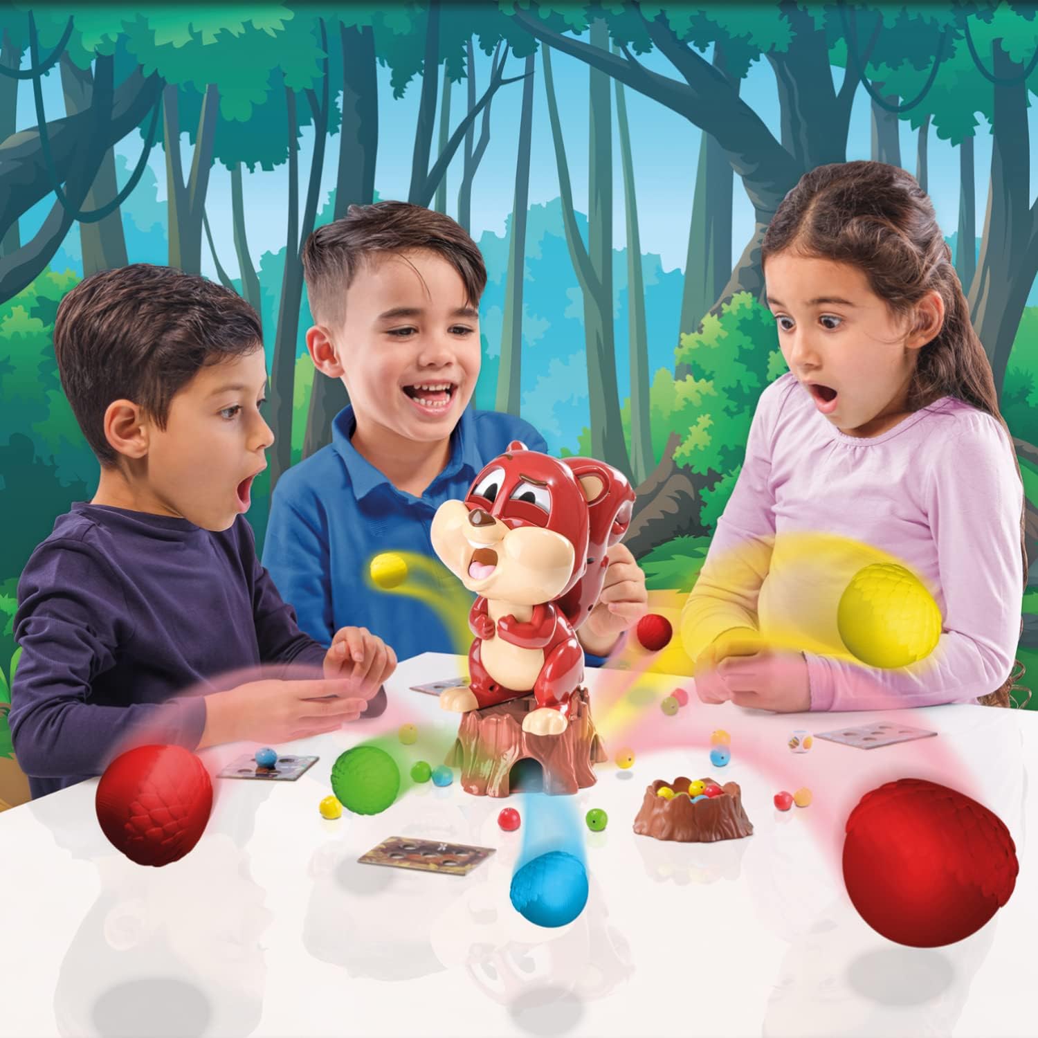 Gobe Noix - Fun Society Speed Games for Kids - Ages 4+ - Help Squirrel Collect Hazelnuts - Play with Family or Among Friends - 2 to 4 Players