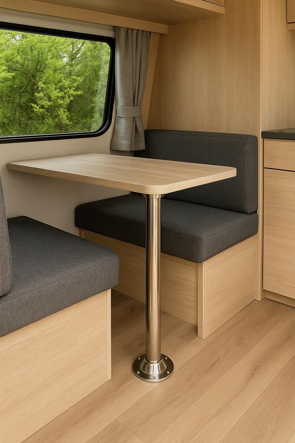 Pata de Mesa Camper y Caravana – CONICA para Furgonetas y Campers, Tubo 70 cm de Altura, Ligera y Resistente – Soporte Estable para Mesas en Autocaravanas