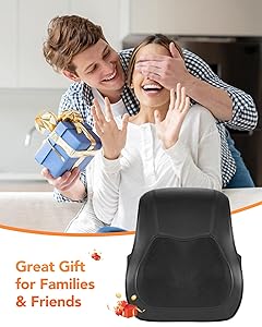 COPYJOY Back Massager with Heat, Neck Massager for Pain Relief Deep Tissue 3D Shiatsu Kneading Electric Massage Pillow for Whole Body Relaxation, Home, Car, Office Use, for Mom, Dad, Women, Men