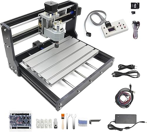 CNCTOPBAOS Kit de enrutador CNC 3018 Pro de 3 ejes DIY Mini CNC con control remoto GRBL controlador sin conexión PVC PCB acrílico plástico corte disponible en Yaxa Colombia