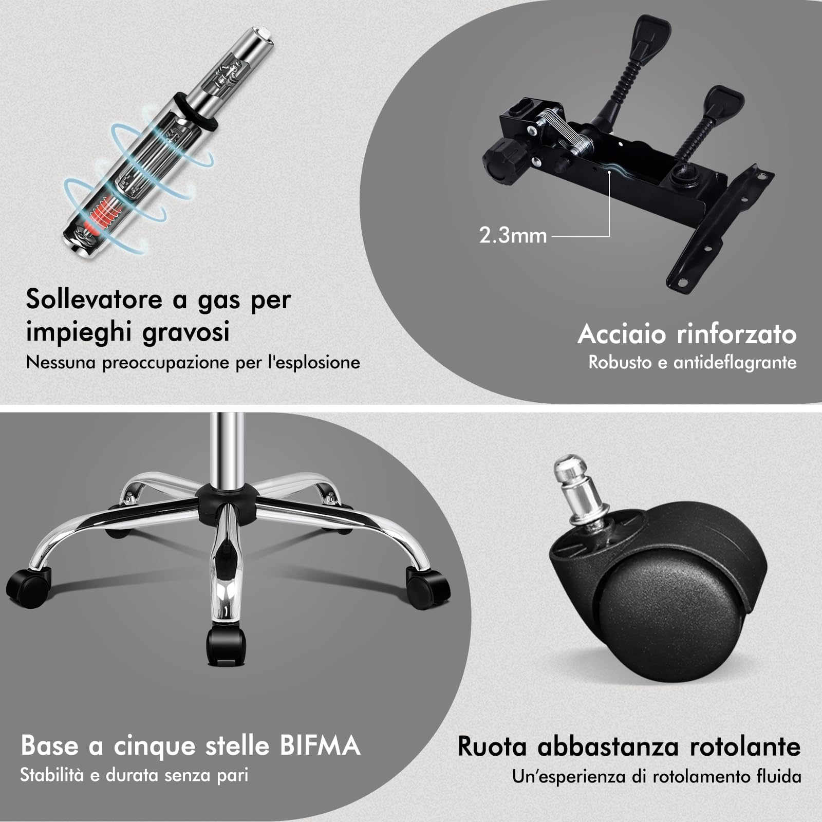 ALFORDSON Sedia Scrivania con Massaggio, Sedia Ufficio Ergonomica con Sedile riscaldato, Supporto Lombare e Poggiapiedi, Poltrona Girevole per Ufficio e Studio Sala Riunioni, Tessuto(Nera)