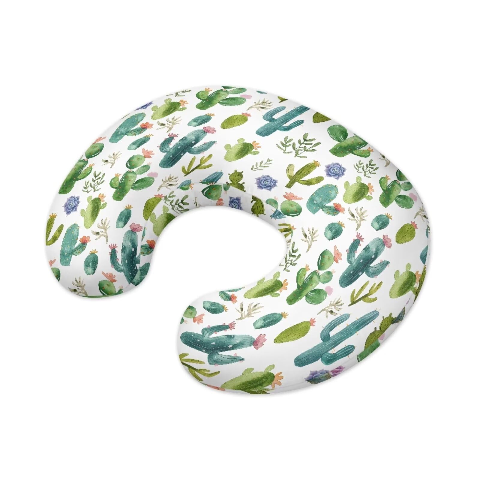 XXQGOMG Cactus Breast Feeding Pillows for Babies Boys & Girls Soft Breathable Nursing Pillow Case U Shaped Nursing Pillow Slipcovers for Breastfeeding Mom