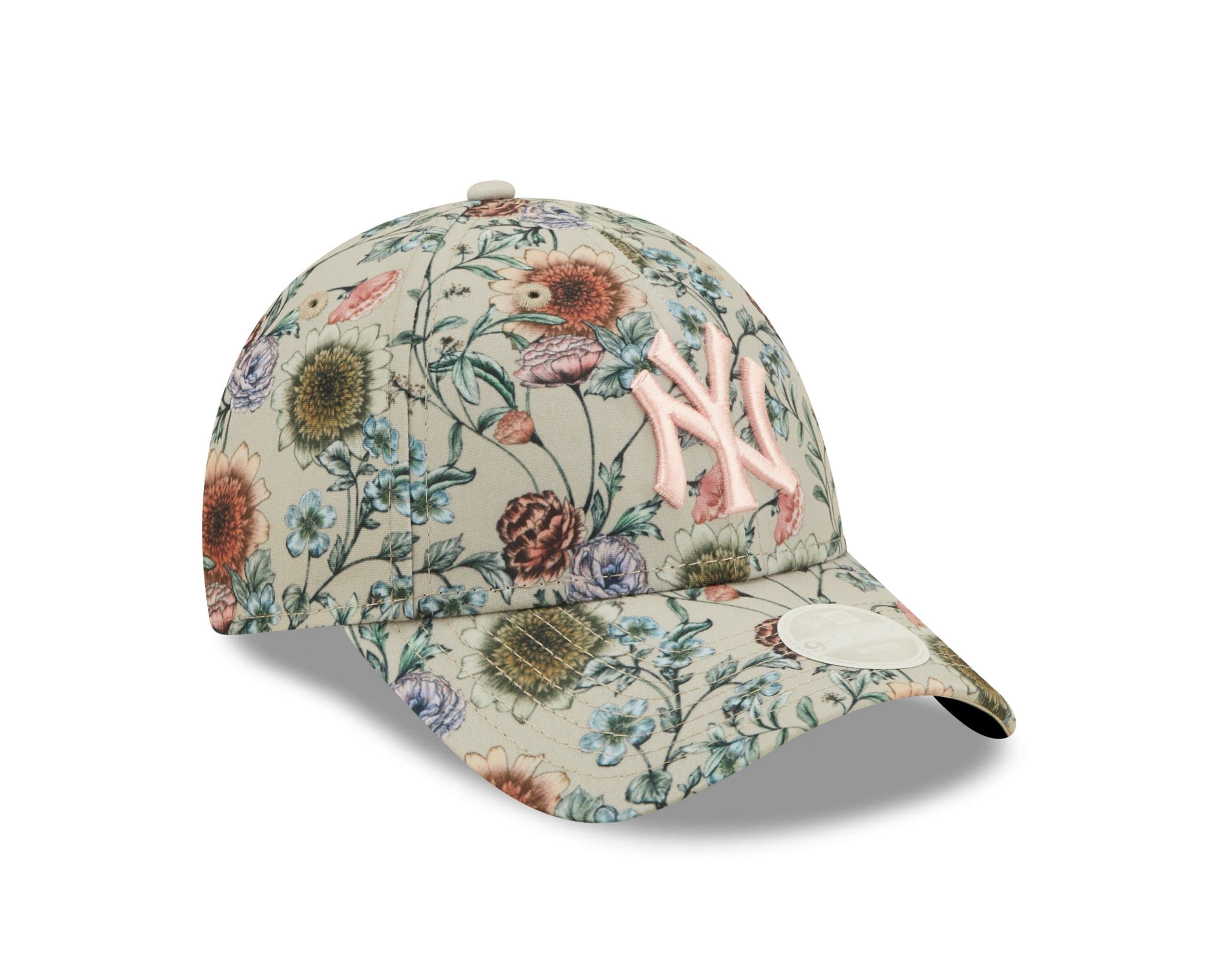 New Era New York Yankees MLB Floral Stone 9Forty Adjustable Women Cap - One-Size Beige - Image 3