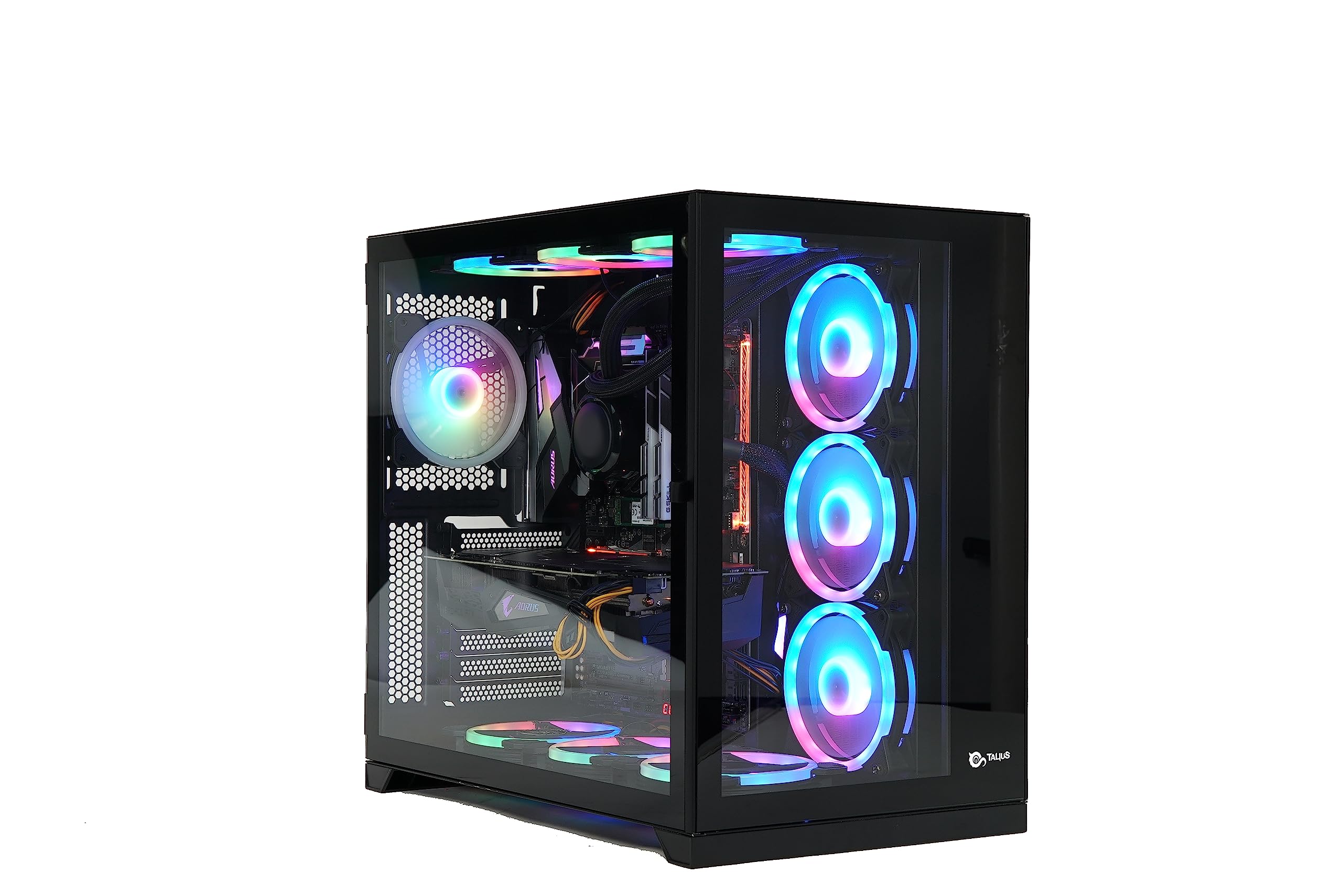 Talius Box Gaming PC Zeus Cronos Black Tempered Glass Front Side Door Modulo Costruzione Camera USB 3.0 - Dettaglio