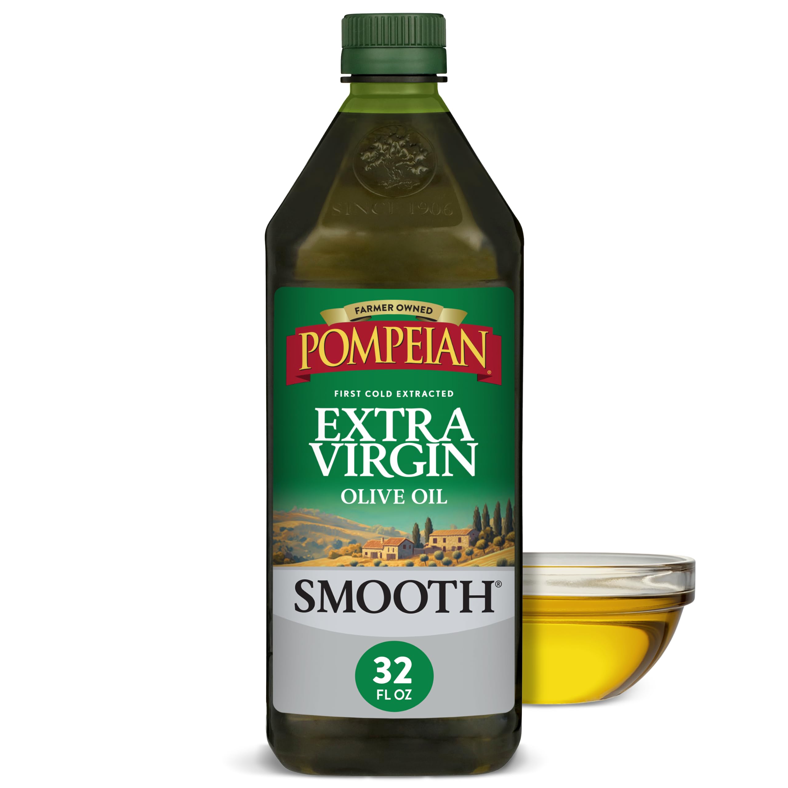 Pompeian Olive Oil - Extra Virgin Smooth 32 Oz Plastic Bottle