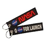 Nasa Go For Launch Keychain Lanyard Key Tag for Auto, Motorcycle, UTV Backpack Accessory 2 Pieces Pack