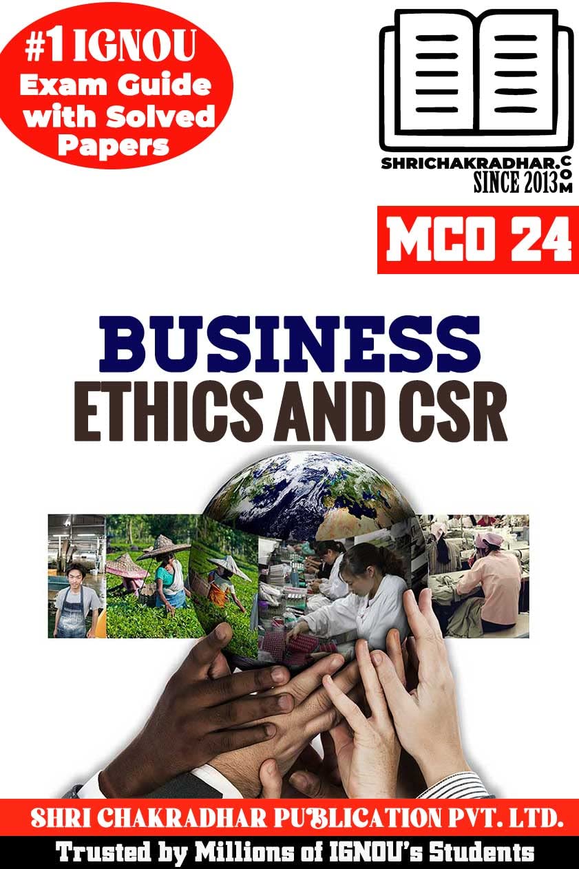 Buy IGNOU MCO 24 Help Book Business Ethics and CSR (IGNOU Study Notes ...