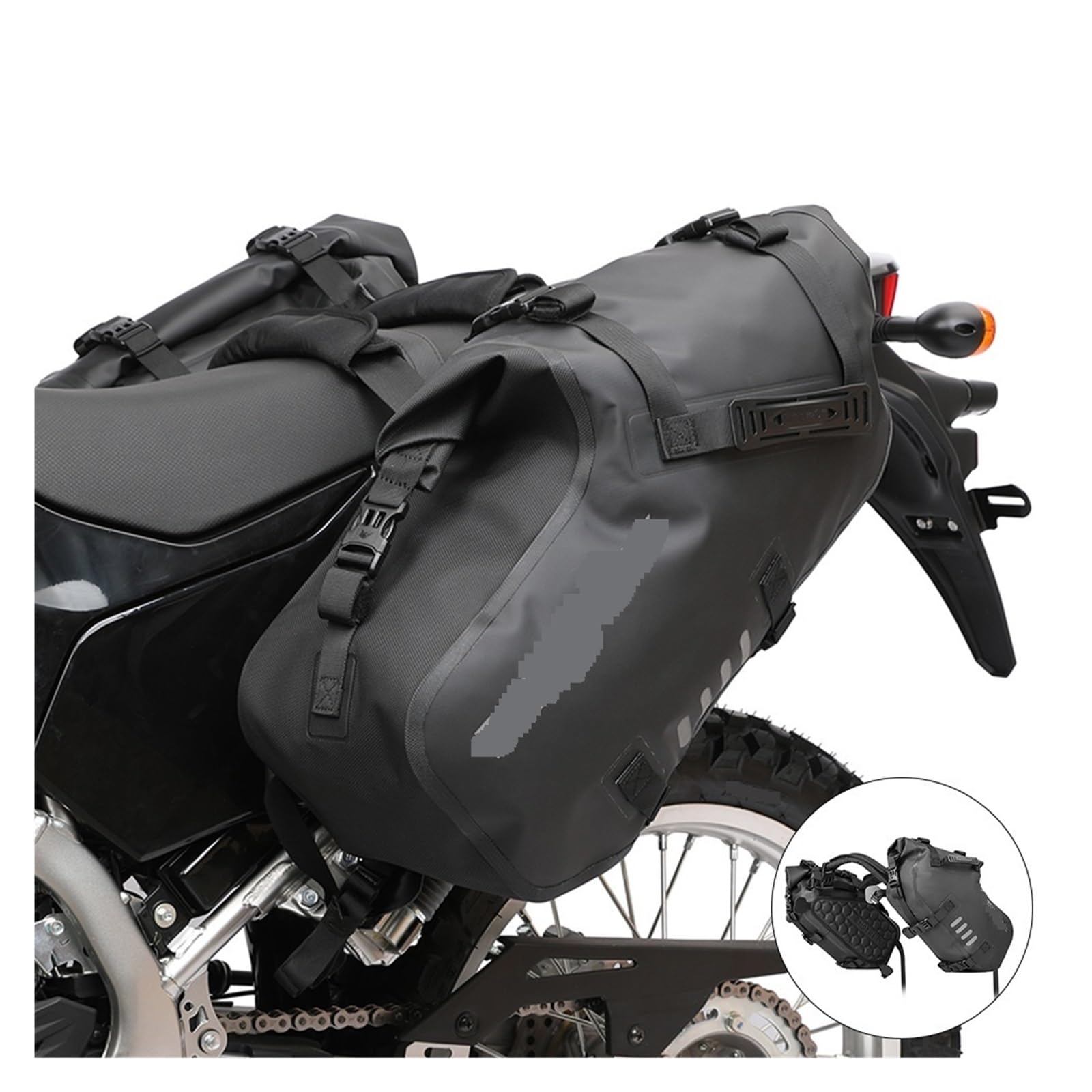 Boczna torba podróżna podsiodłowa motocykla 18L Wodoodporna uniwersalna torba podróżna do przechowywania bagażu motocyklowego 2 szt