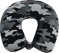 World's Best Travesseiro de viagem 2360 CAMO Blak A, tamanho único, preto