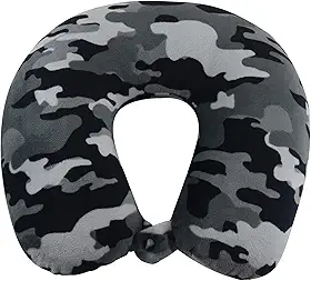 World's Best Travesseiro de viagem 2360 CAMO Blak A, tamanho único, preto