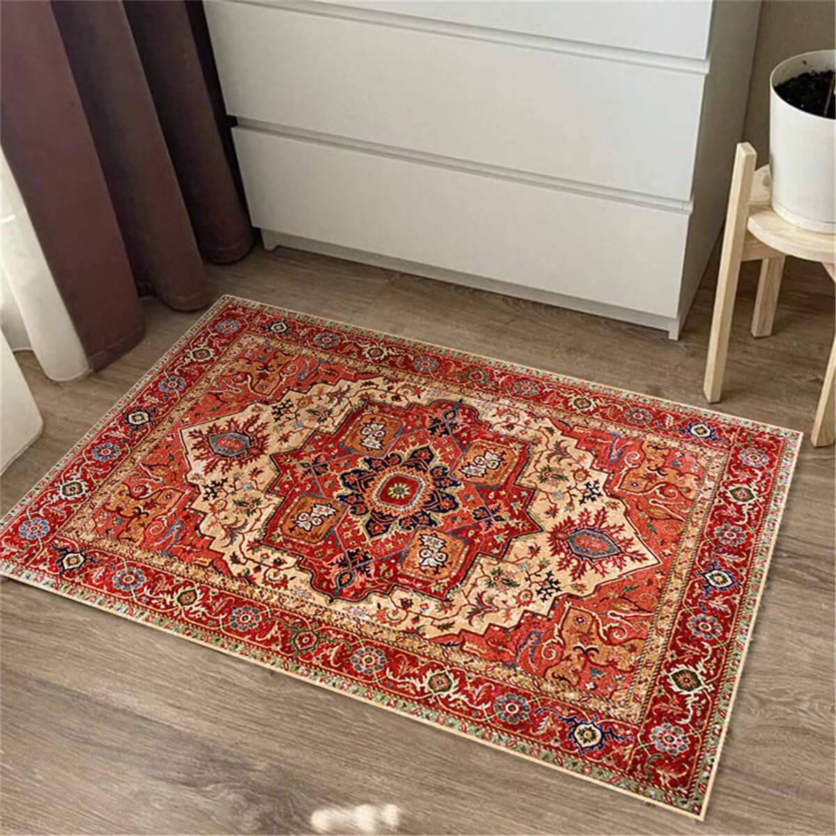 Tapis antidérapant 60x120 rouge pour éviter les chutes