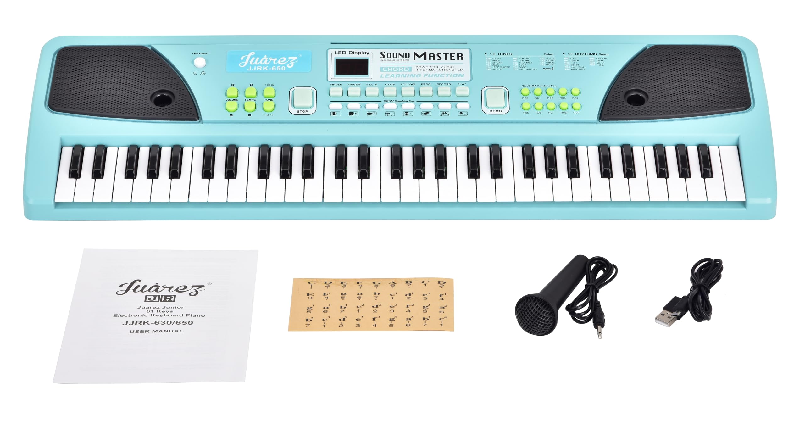 【yesno】 Juarez Junior 61 Keys Electronic Keyboard Piano JJRK-650 with LED