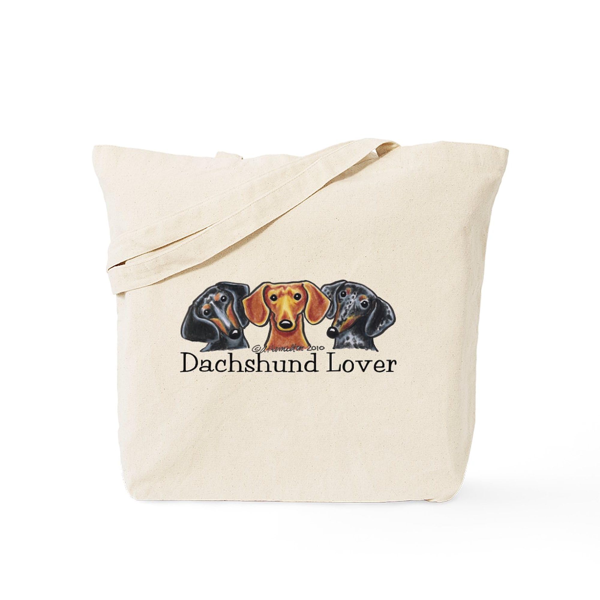 CafePress Dachshund Lover Tote Bag Natural Canvas Tote Bag, Reusable Shopping Bag
