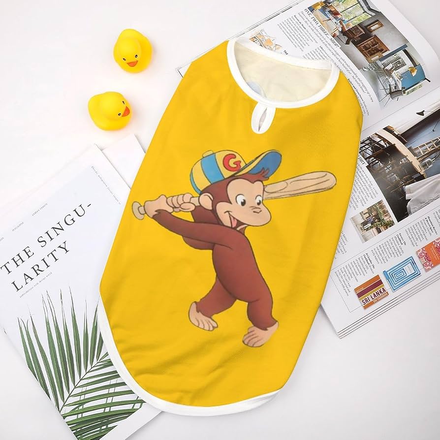 新品　ジョージ　犬服　犬　ベージュ　ラブミー　4 小型犬　Tシャツ　服　ペット Amazon.co.jp: ペット服 おさるのジョージ 犬服 ペットウェア T