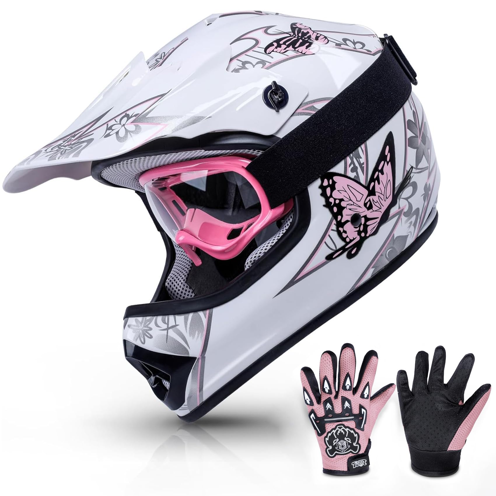 TCMT Kids Girls Butterfly Helmet
