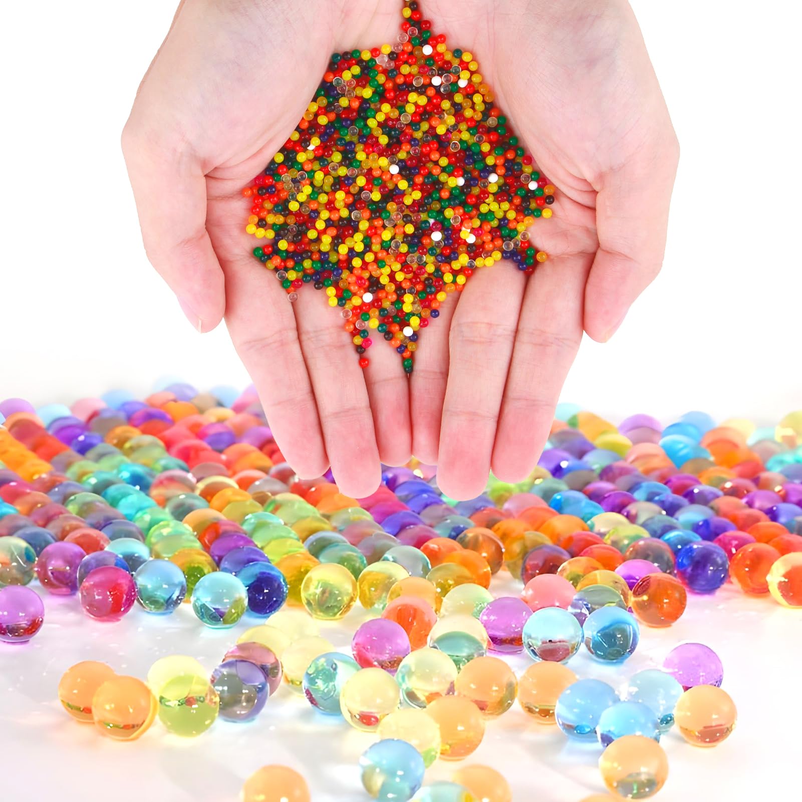 Water Gel Beads for Vases - Colorful 15-mm Hydrating Beads for Plants, Floral Arrangements and Home Decor, Non-Toxic Eco-Friendly Gel Balls, 66g Pack (3,000+ Premium Balls)