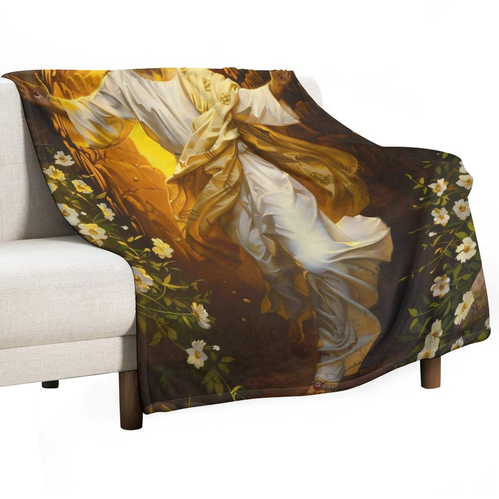 YHGSREUOH Resurrection of Jesus Christ 02 Flannel Blankets Fleece Soft Throw Lightweight Plush Gifts for Couch, Bed, Cozy Sofa Plush, Chair, Lovers 175x200cm(70x80in)