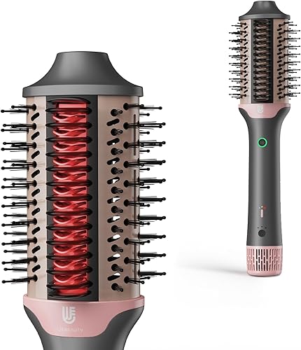 Miniatura 1 de Cepillo secador de pelo, alisador de pelo moldeador de aire caliente de alta velocidad 110,000 RPM para alisado de secado rápido, voluminizador de