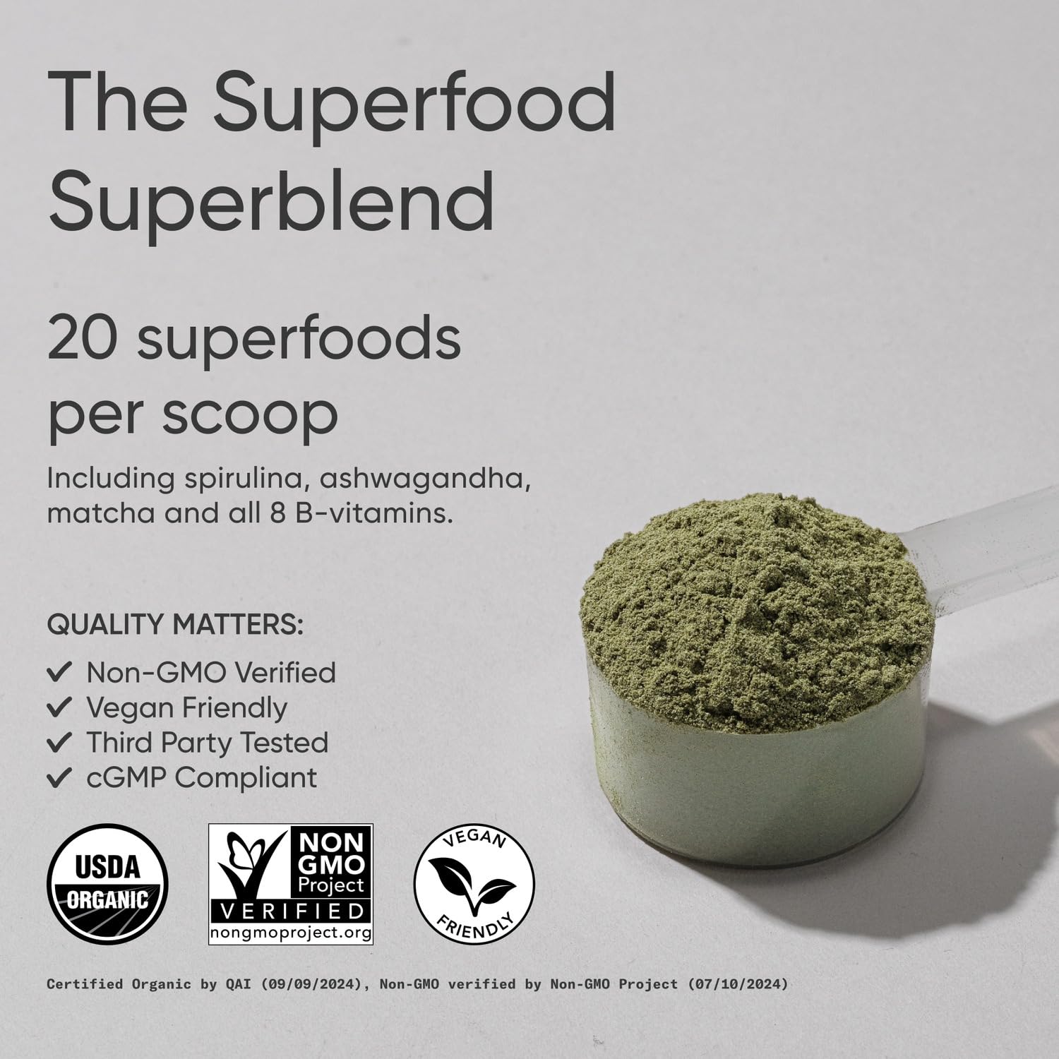 Sports Research® Organic Greens Superfood Powder, 10.58oz — Amazon image 2