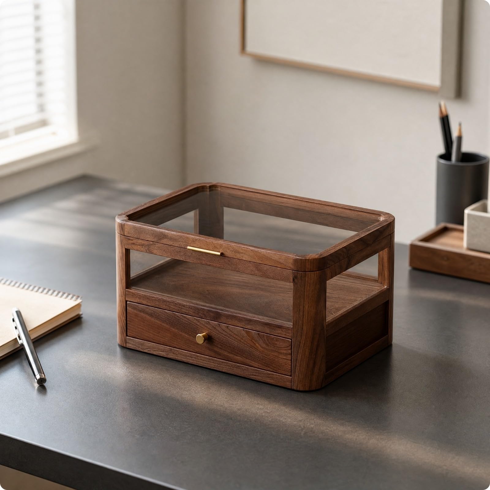 Mueble Organizador con Estantes Multifuncional Organizador con Compartimentos y Cajones Compacto Estante Modular Reconfigurable para Estudio, Estilo C