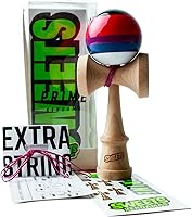 Vista 1 de Sweets Kendamas Prime Kendama de 5 rayas - Todos los niveles, diseño de rayas, paquete de regalo de accesorios de cuerda extra (Slushy)