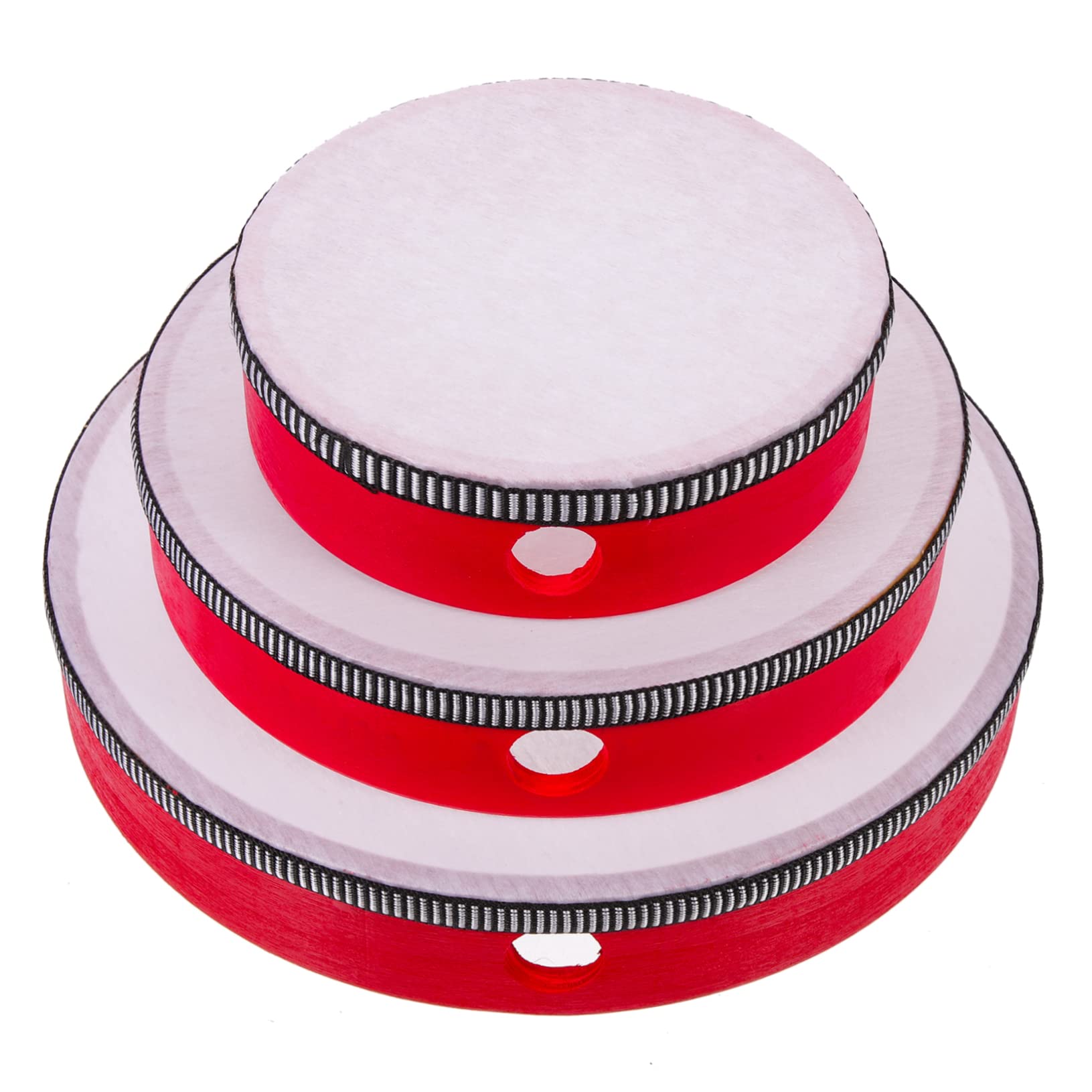 Yardwe 3pcs Handheld Tambourine Drum Ergonomic Design Musical for Parties Dance and Music Lessons Durable Percussion Instruments for Interactive Fun